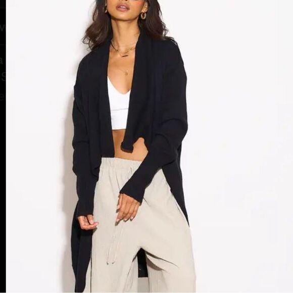 Nieman Marcus cashmere Open-Front cardigan - Picture 1 of 5